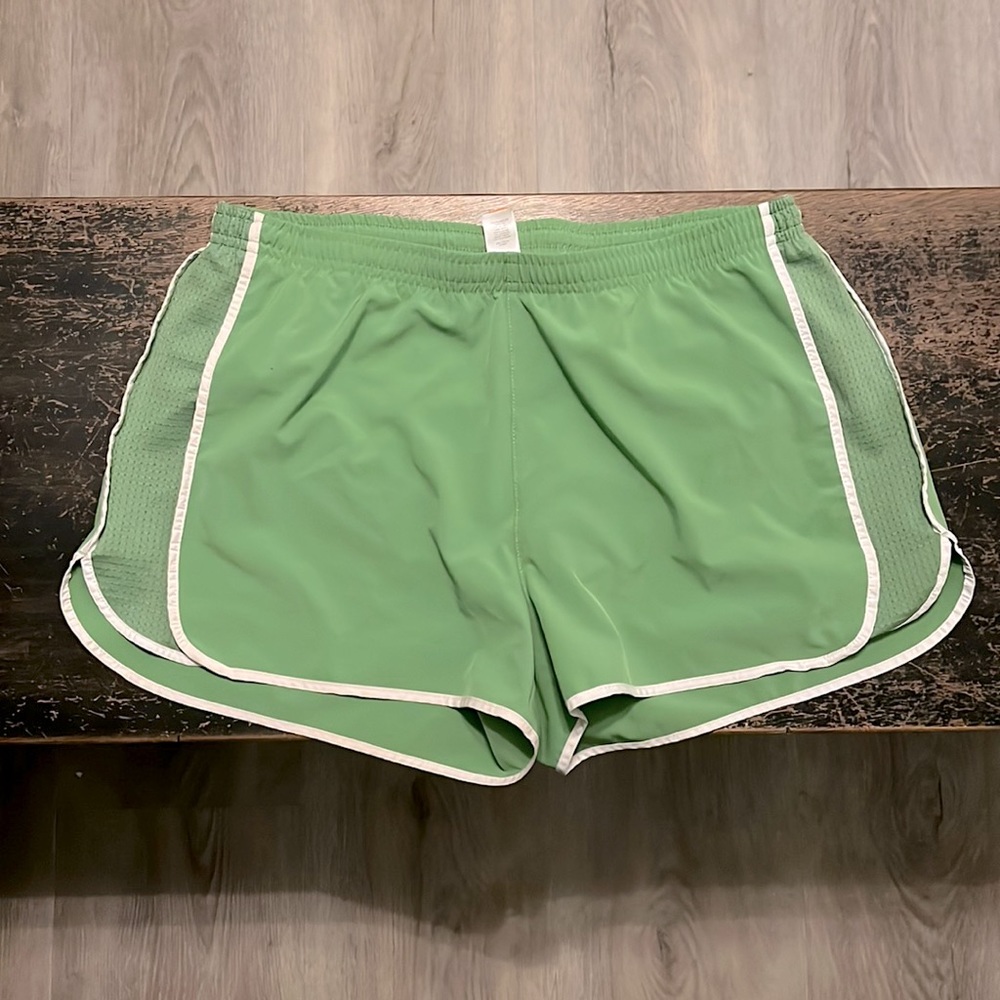 Lightly worn Lucy green running shorts w/ liner. Size medium.